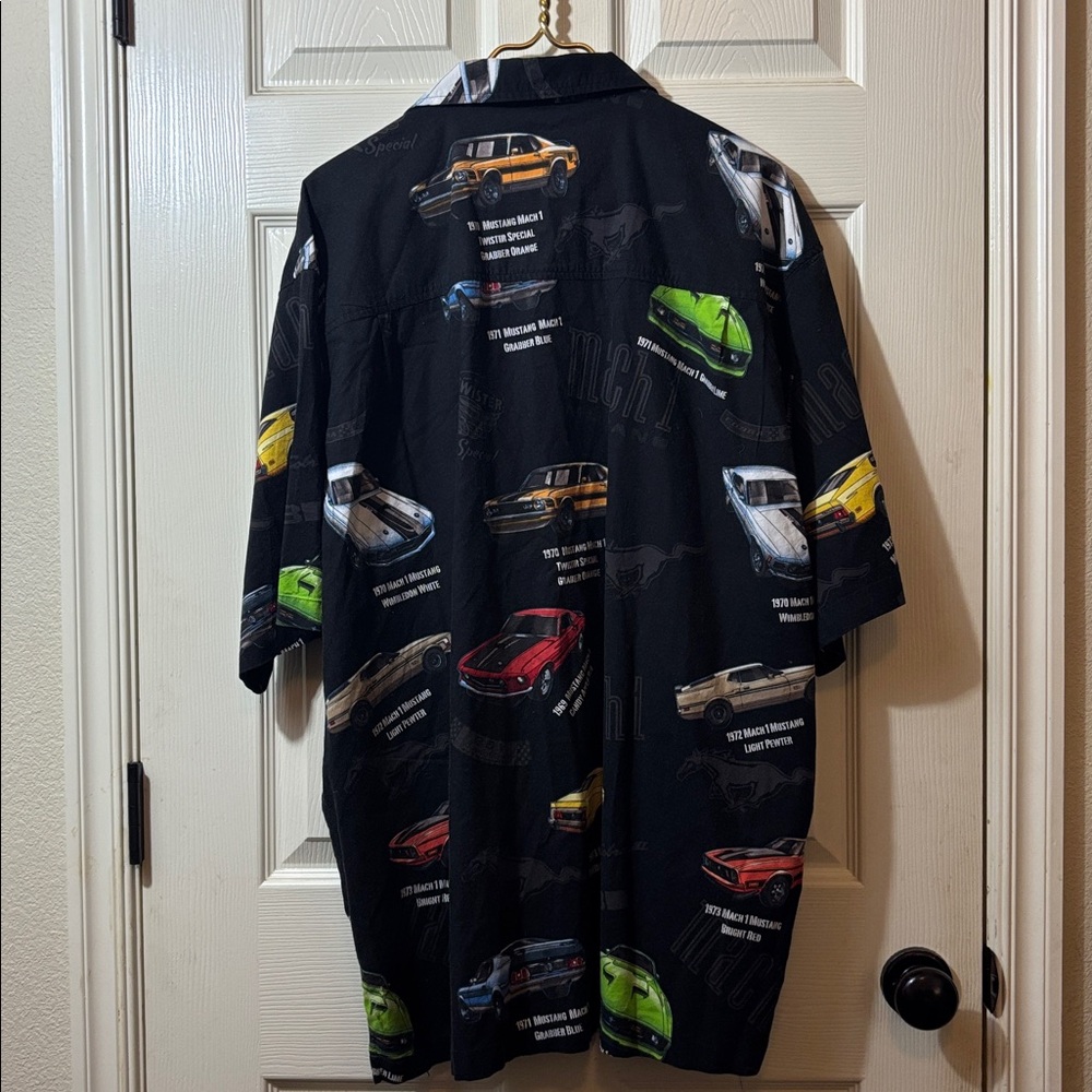 David Carey Black Car Print Shirt - Picture 7 of 7